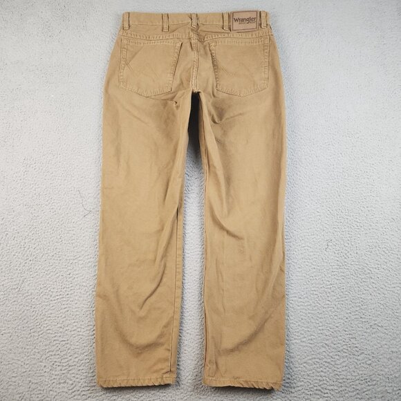 Wrangler Cotton Straight Leg Pants Men's 34x30 Classic Workwear Khaki Dark Wash - Picture 2 of 10